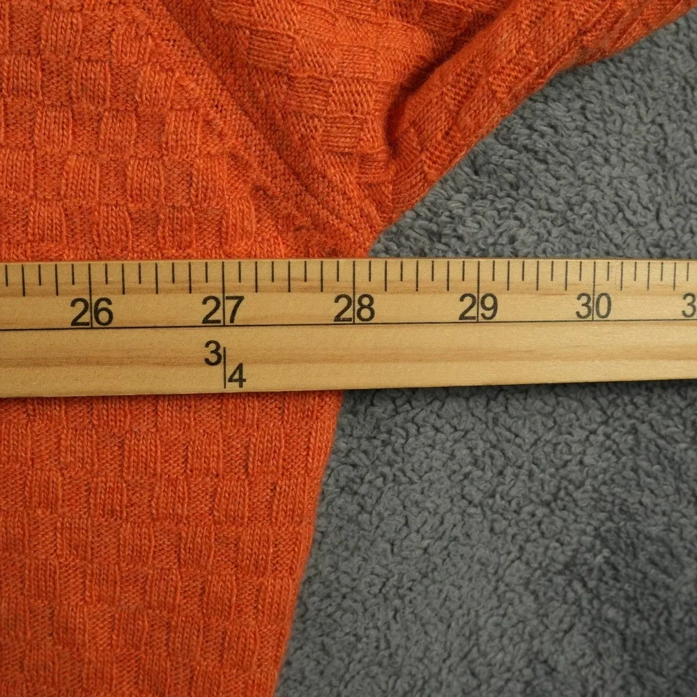 Gitman Bros Polo Sweater Mens XXL Orange Merino Cashmere Blend Made in Italy